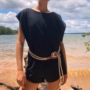 Free People Beach Ice Cream Playsuit in Black (Size XS)